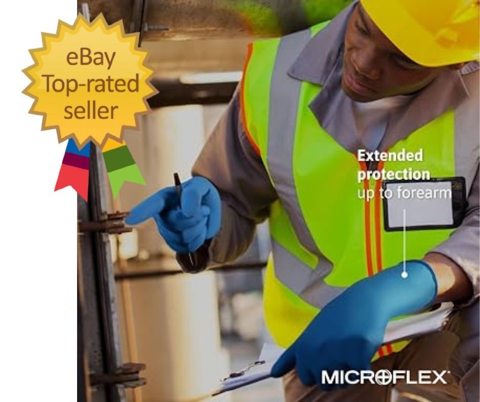 Microflex SafeGrip SG-375 Extra Thick Disposable Latex Gloves for Life Scienc…