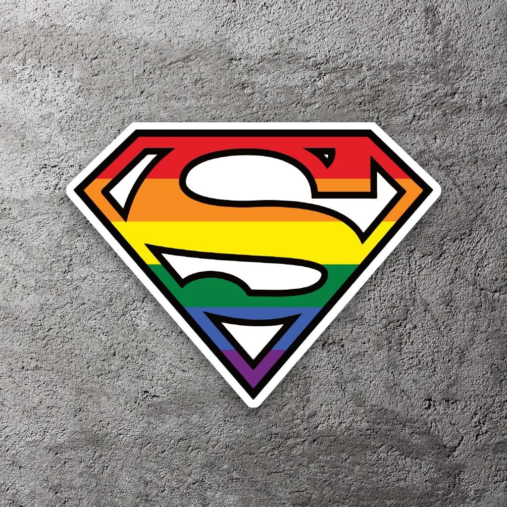 Super Gay Rainbow Vinyl Sticker 4" Wide – Includes Two Stickers