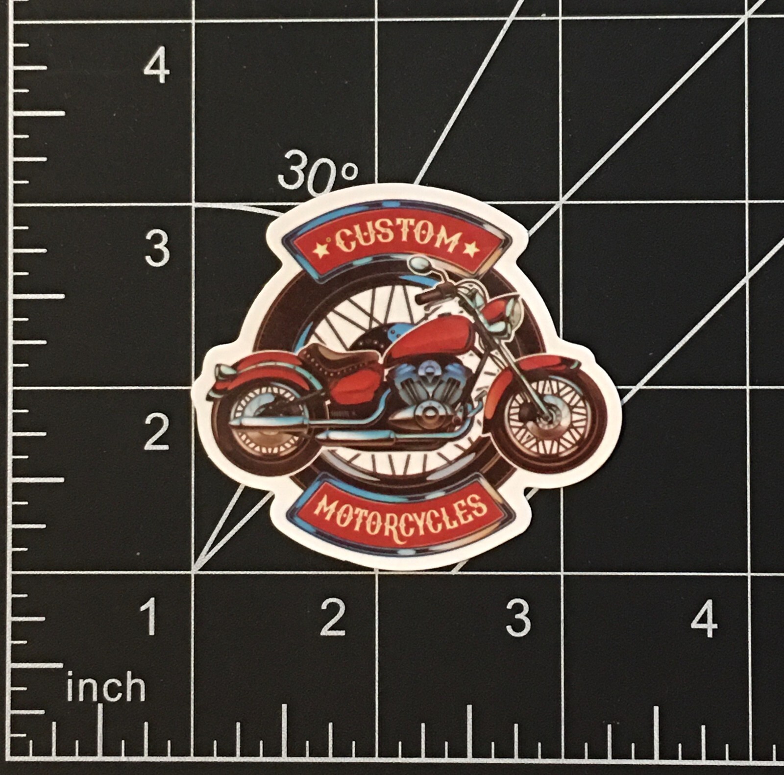 Custom Motorcycle – Vinyl Sticker Red Motorcycles Durable Waterproof Sunproof