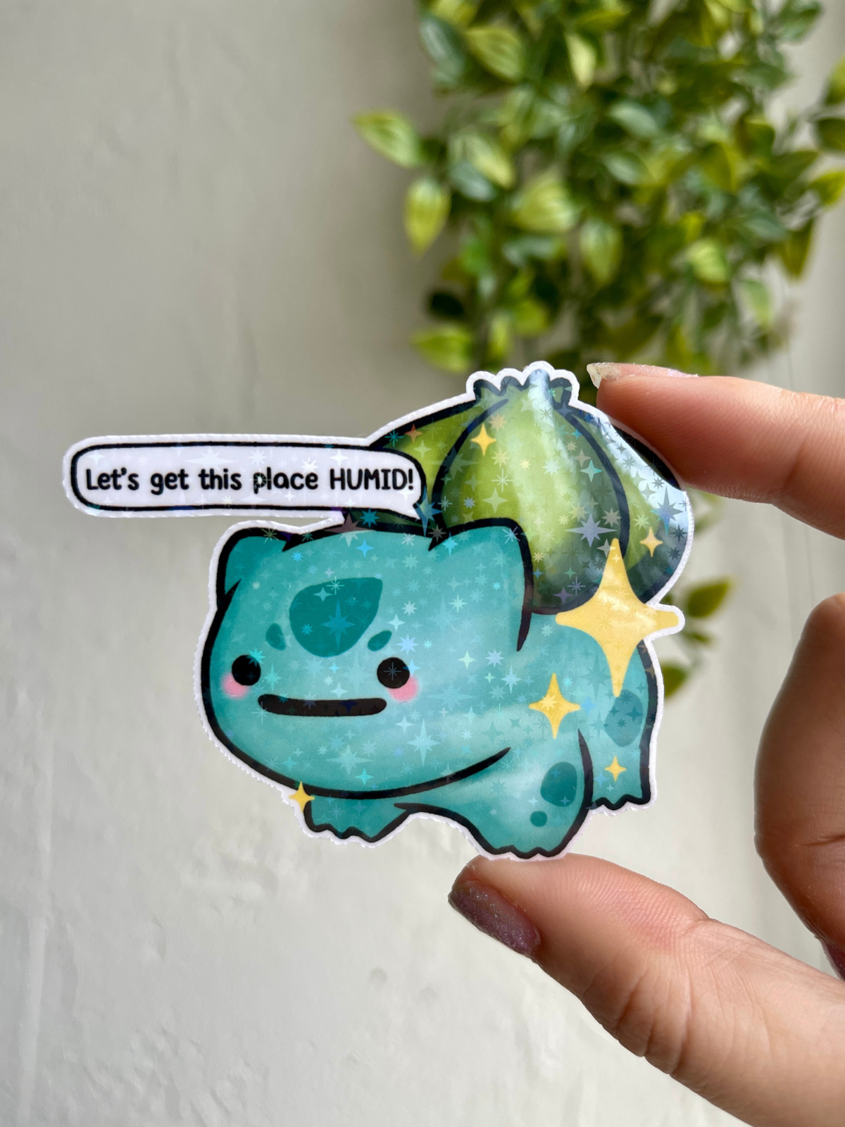Bulbasaur Sticker, Cute Vinyl Die Cut Sticker, Pokemon Sticker
