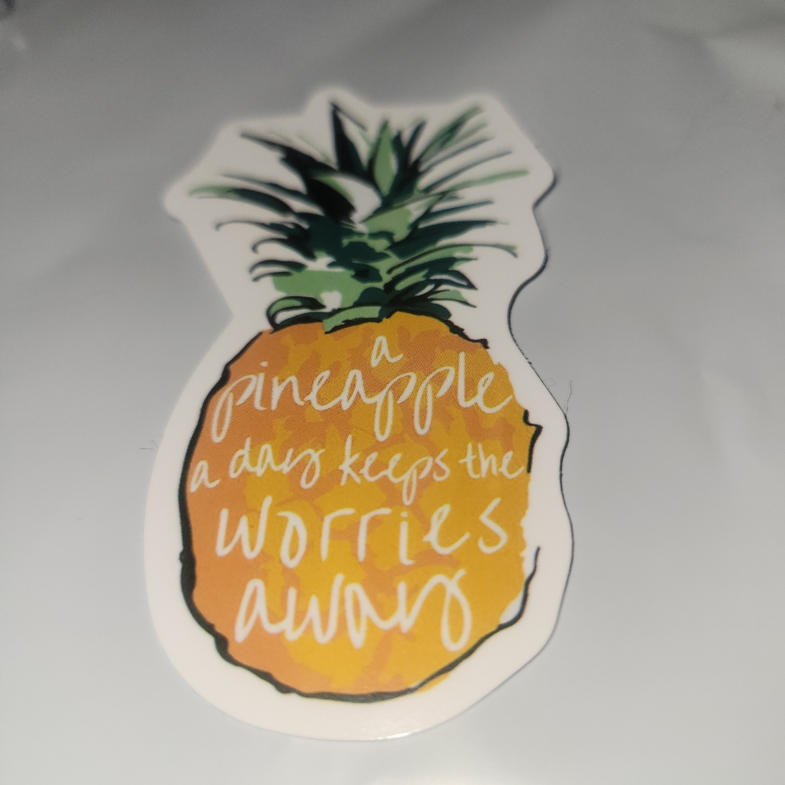 2 Pineapple Stickers 2.5 in X 1.5 in Waterbottle Laptop Notebook Locker Mirror