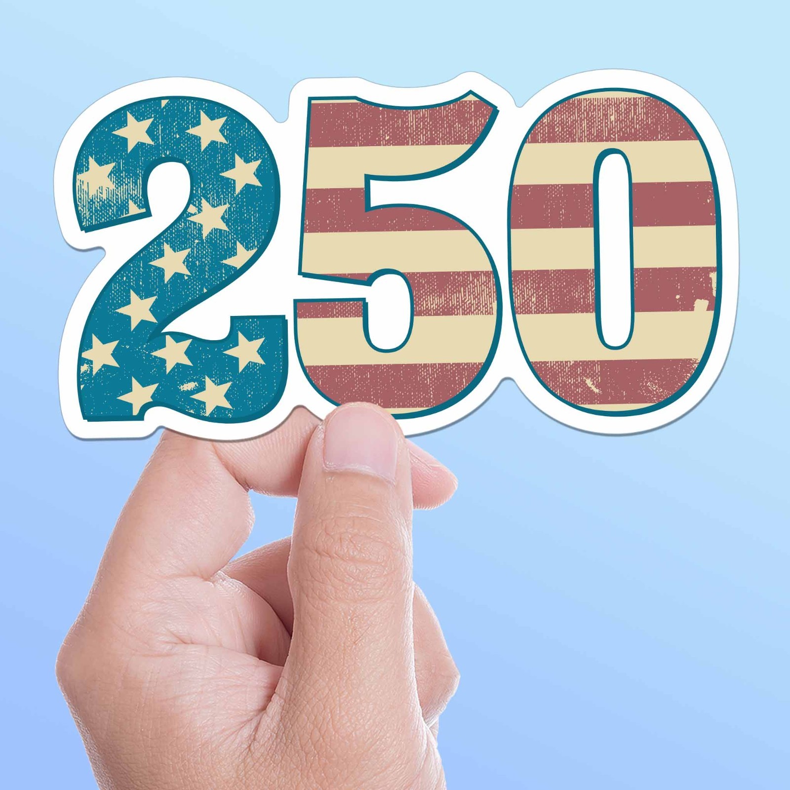 USA 250th Anniversary American Flag Sticker – Cool 2026 Patriotic Decal