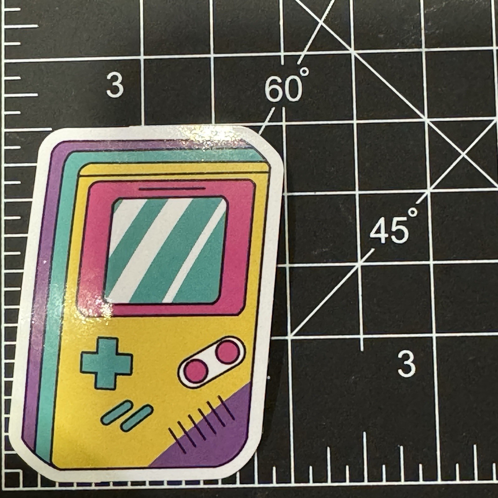 Game Boy Retro Yellow Pink Purple – Vinyl Decal Sticker Bomb 80’s Retro Y2K Vibe