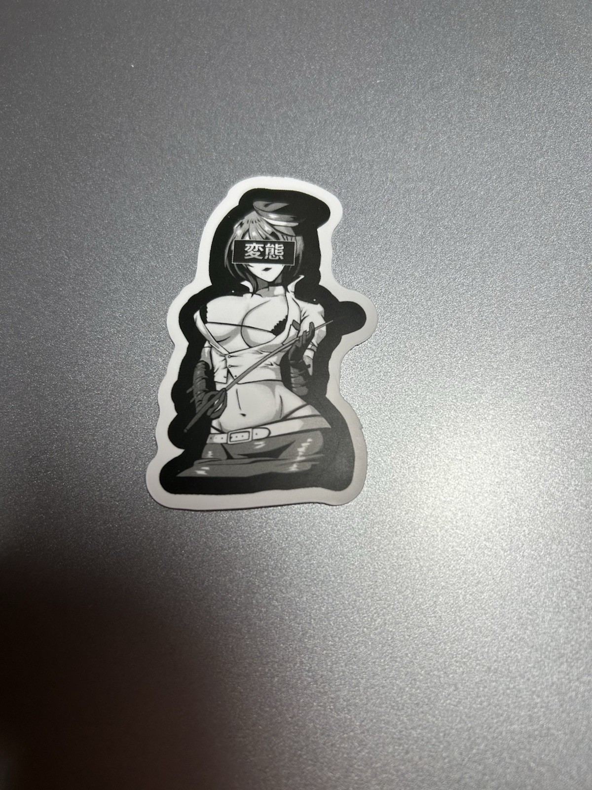 black and white waifu lewd sexy girls stickers #8