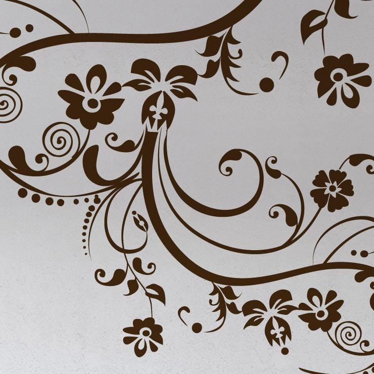 Stickerbrand Swirl Flower Floral Wall Decal Sticker Design Home Decor #262