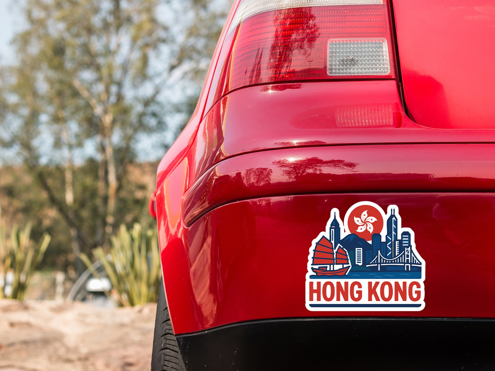 Hong Kong Sticker Decal Vinyl Die-Cut City Skyline Landmark Design