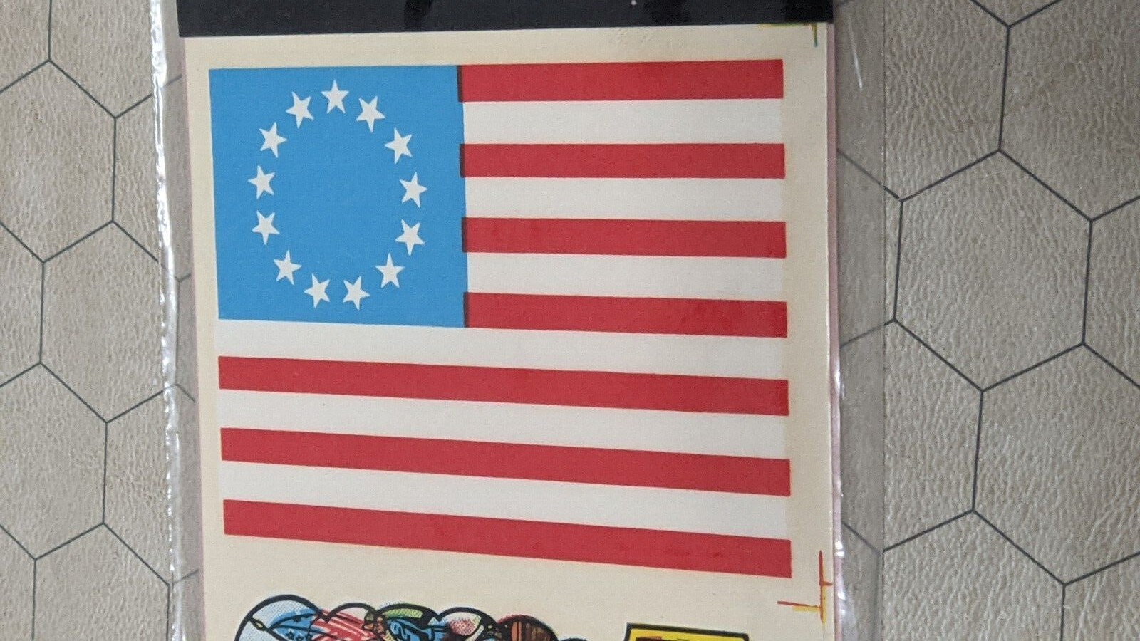 Lexington Mass / Concord / Colonial Flag 3" x 4" Lot of 2 Vintage Impko Decals!