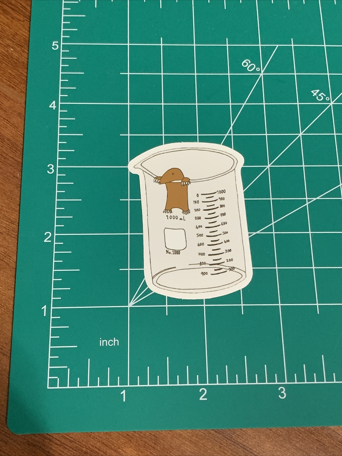 Science Mole In Cylinder Sticker – Decal For Hydroflask Laptop Skateboard
