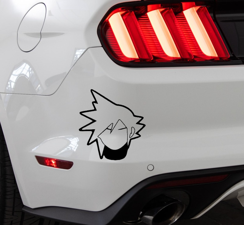 Cloud Strife Final Fantasy Smash Bros In/Outdoor Vinyl Decal Matte Black/White