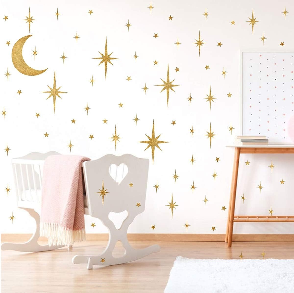 Celestial Retro Starburst Wall Decals – Perfect for Nursery and Bedroom Walls