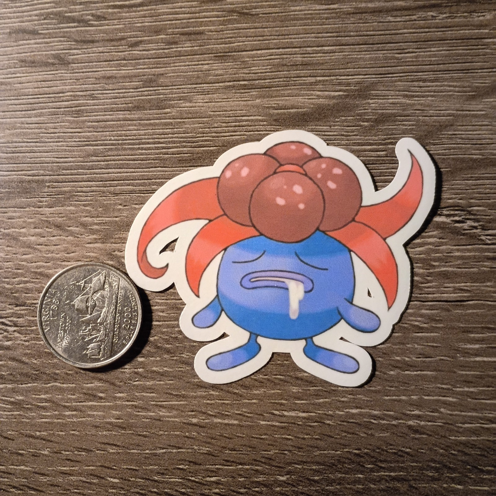 Gen 3 Oddish, Gloom, Vileplume Sticker – Vinyl Waterproof Die-cut – Original Art