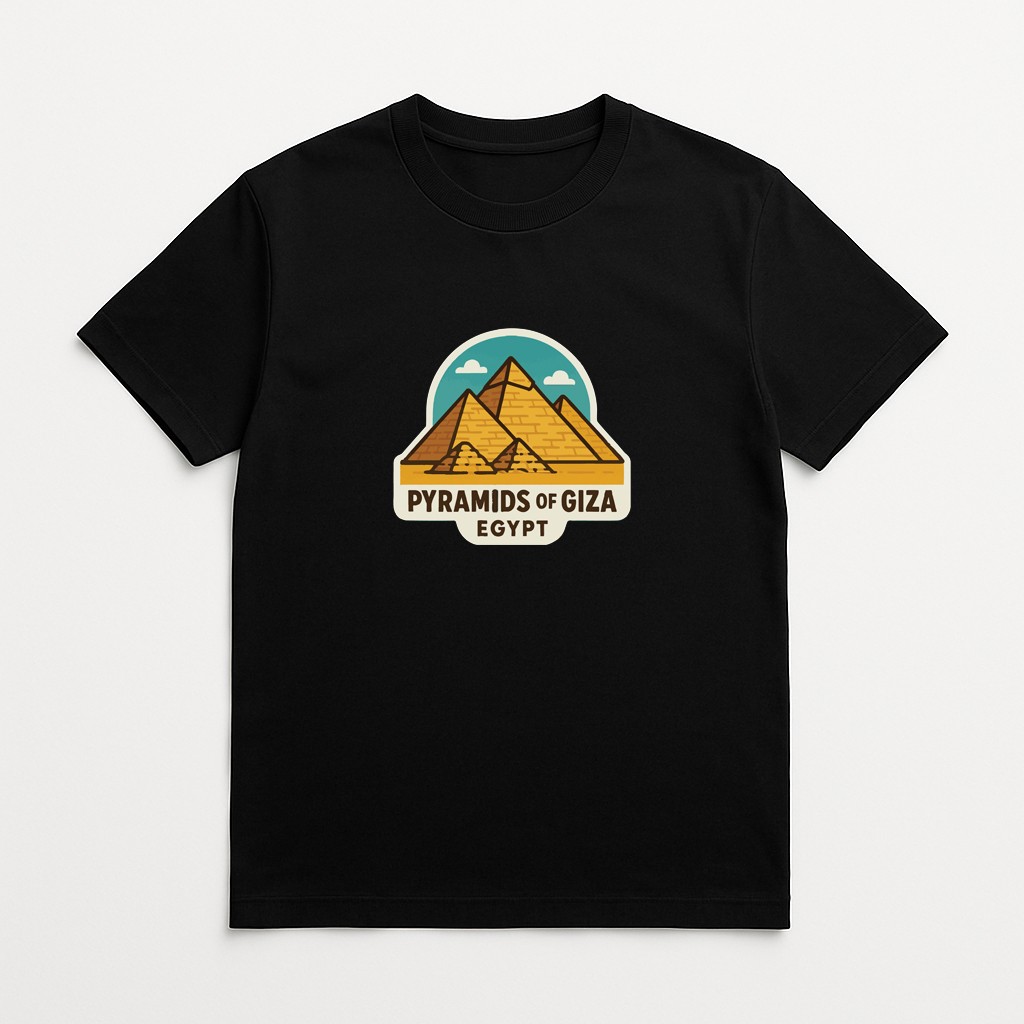 Pyramids of Giza Egypt Iron On Heat Transfer Vinyl HTV Die-Cut Symbolic Landmark