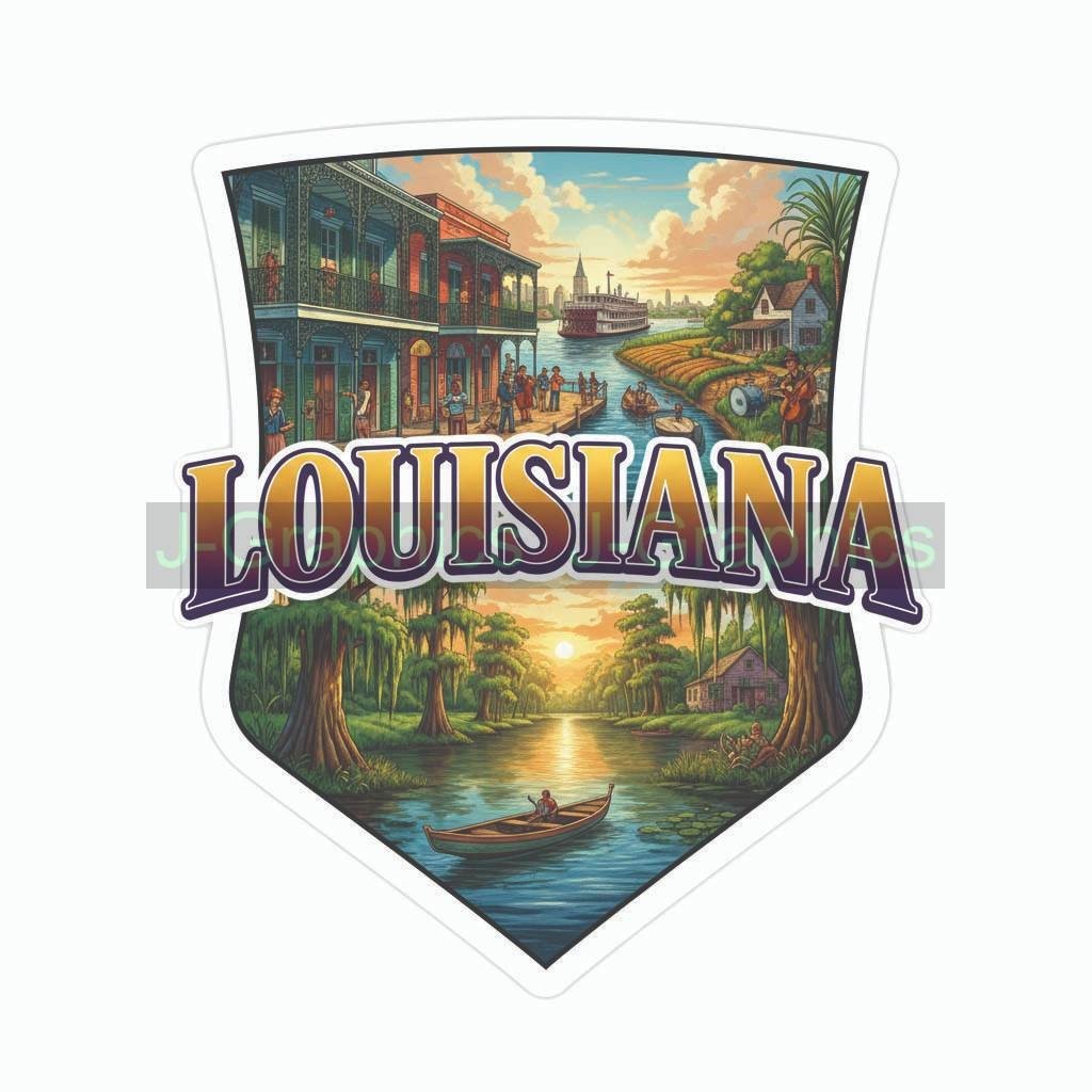 Louisiana Vinyl Decal Sticker State Novelty Travel Souvenir A