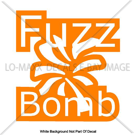 Fuzz Bomb Original Graphic Design Various Sizes & Colors Die Cut Vinyl Decal