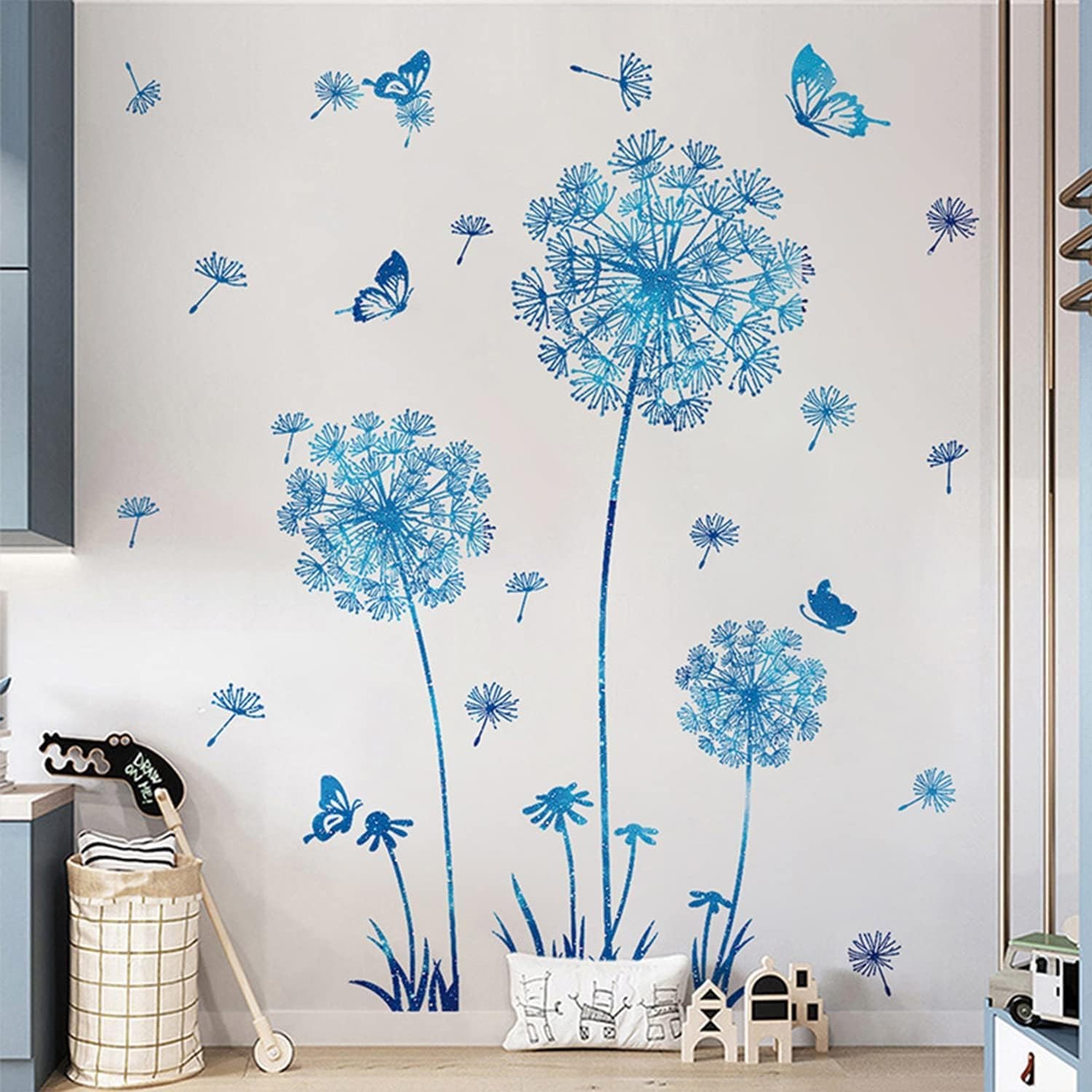 2 Set Large Dandelion Wall Stickers & Murals Boho Flower Wall Decor for Bedro…