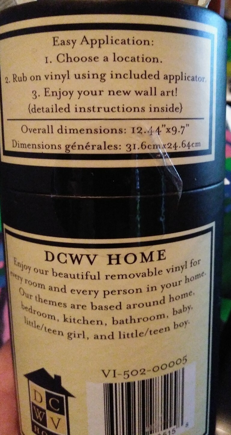 DCWV Home Removable Vinyl Lettering "Life is but a dream covered by the sky"