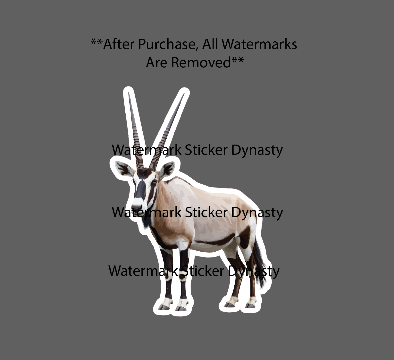 Oryx Sticker Waterproof Decal Gemsbok Animal Outdoor Nature Hunting Gift NEW
