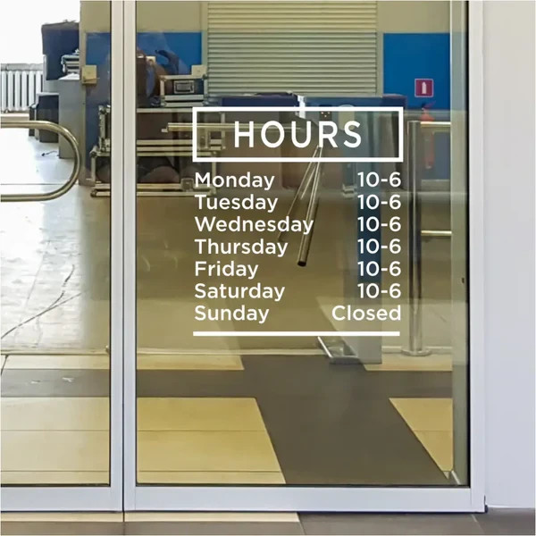 VΛ Custom Store Window Mockup Decal Logo Sticker Business Sign Peel & Stick
