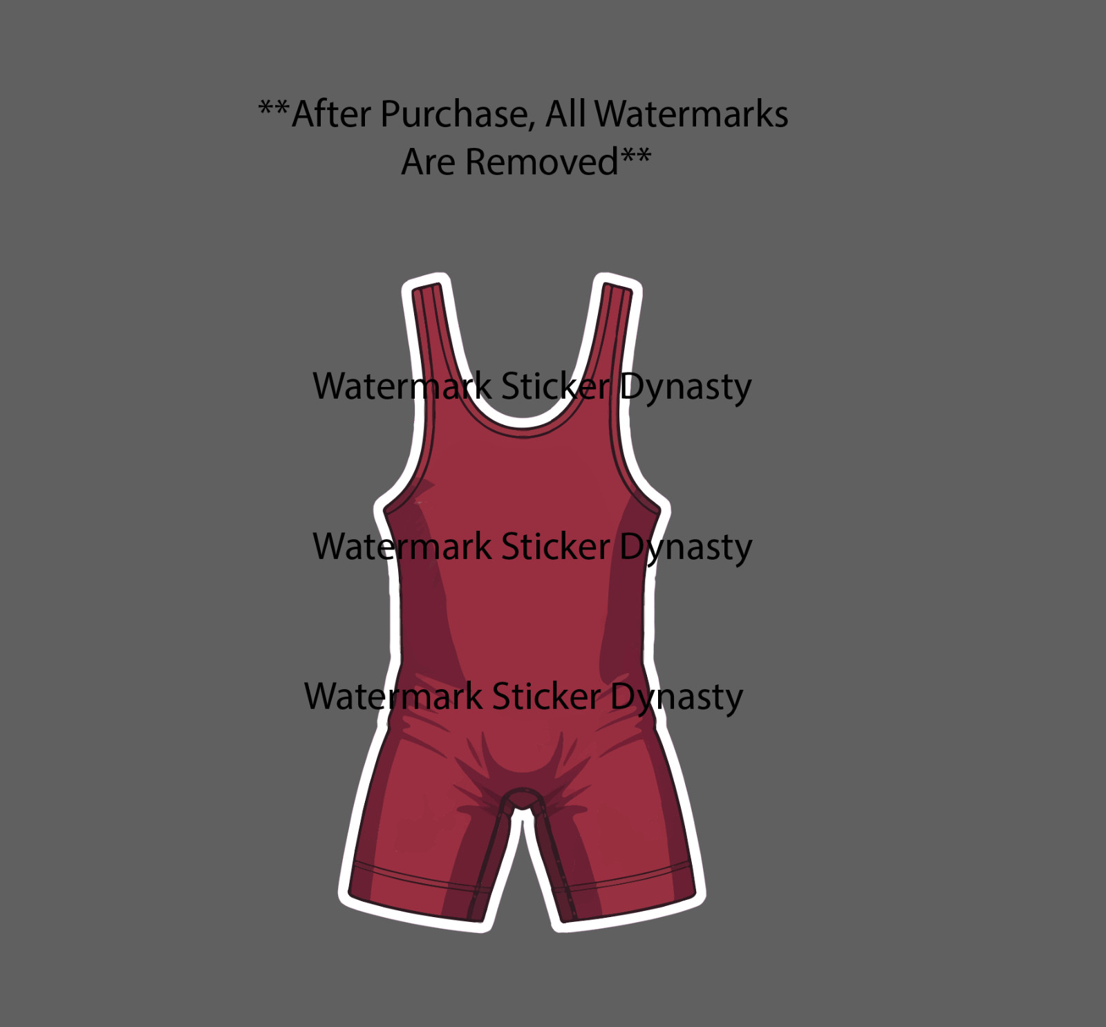 Wrestling Singlet Sticker Waterproof Decal Wrestler Sport School Gift NEW