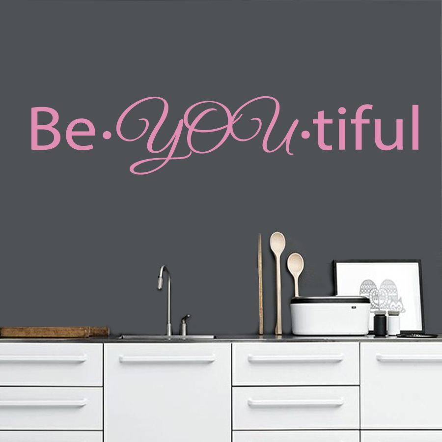 Wall Decals Girl Sticker Hair Beauty Salon Decor Beautiful Vinyl Letter kk564