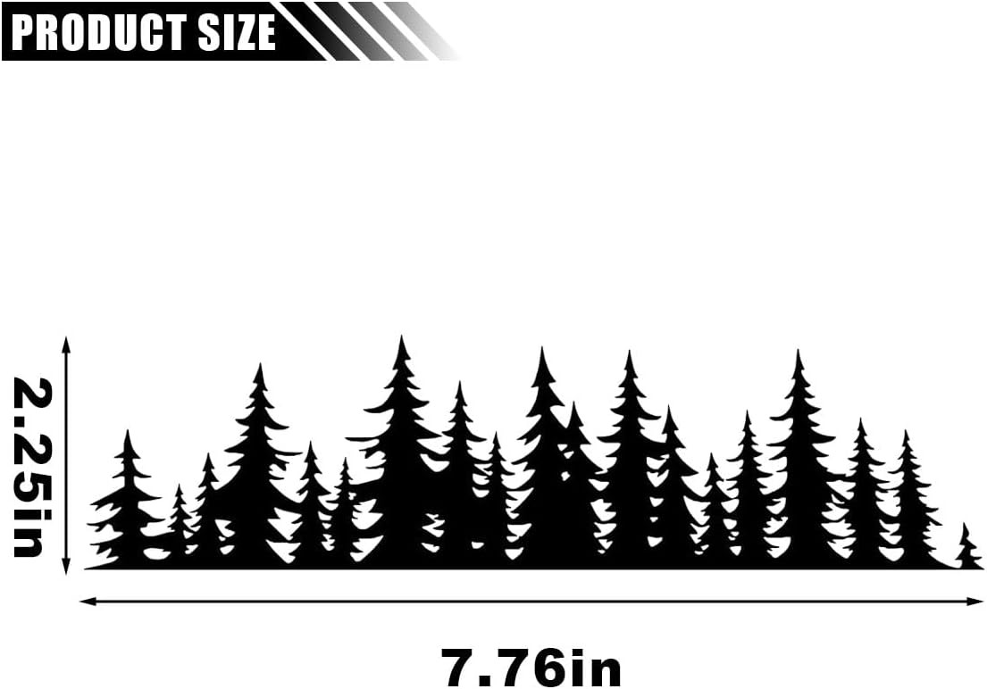 Pine Tree Forest Sticker Decal, 7 Inch Forest Graphic Logo Decal, Vinyl Sticker