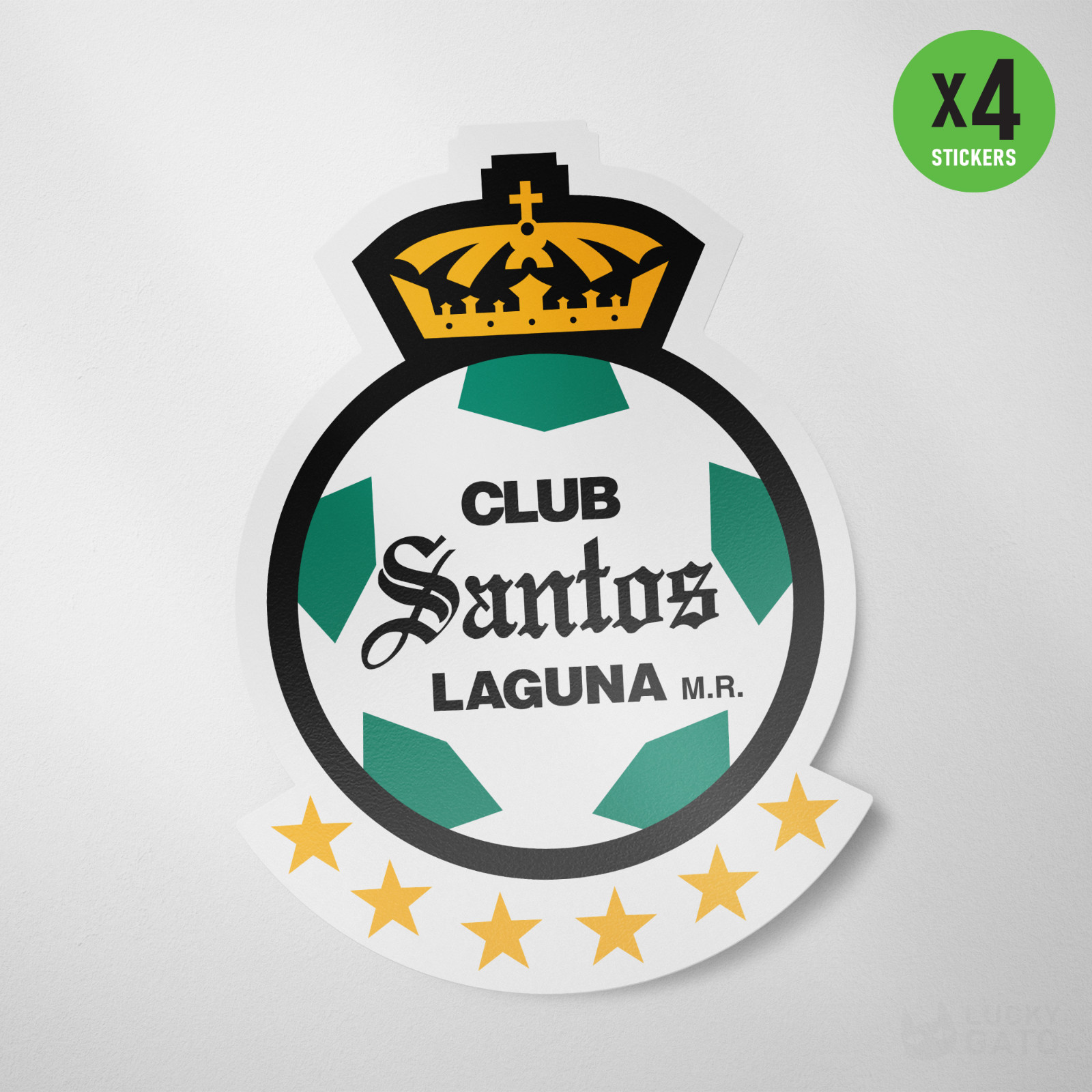 (4 Pack) Santos Laguna Mexico Vinyl Sticker Decal Calcomania Guerreros Torreon