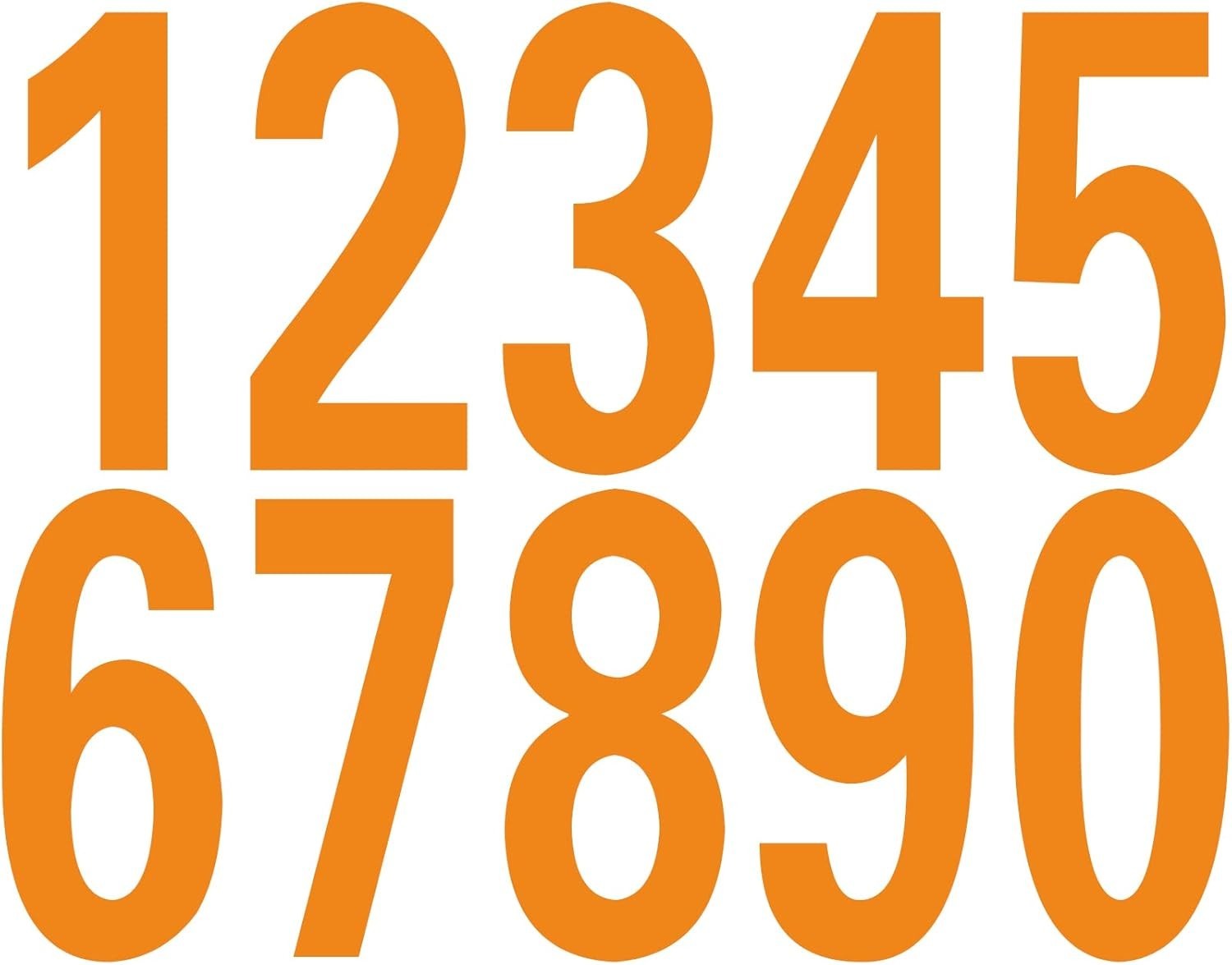 Mailbox Numbers Reflective Stickers for Outside,4 Sets(0-9) 4 Inch Orange Vinyl