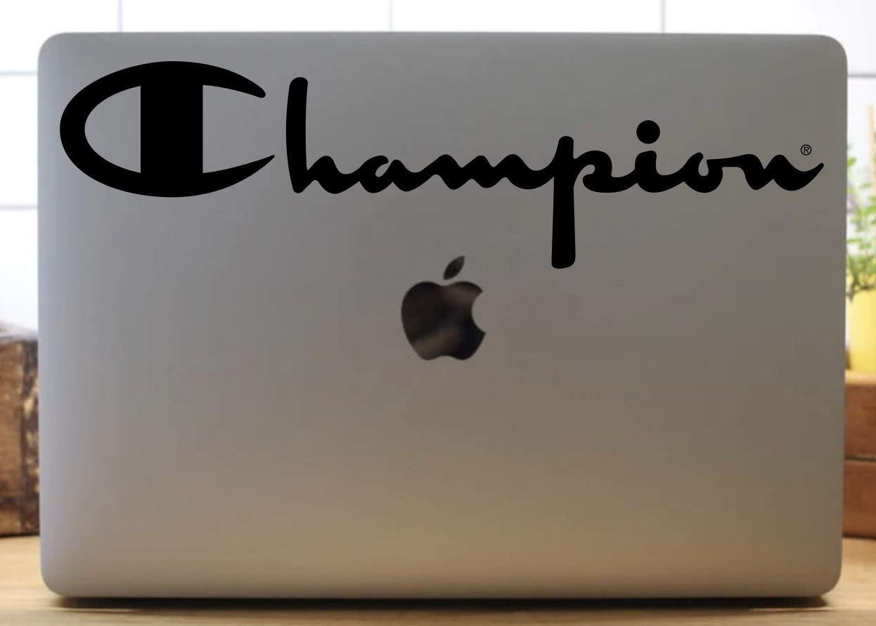 Champion Logo Decal- Athletic Wear Sticker- Sports Decal- Vinyl- Fashion Decal
