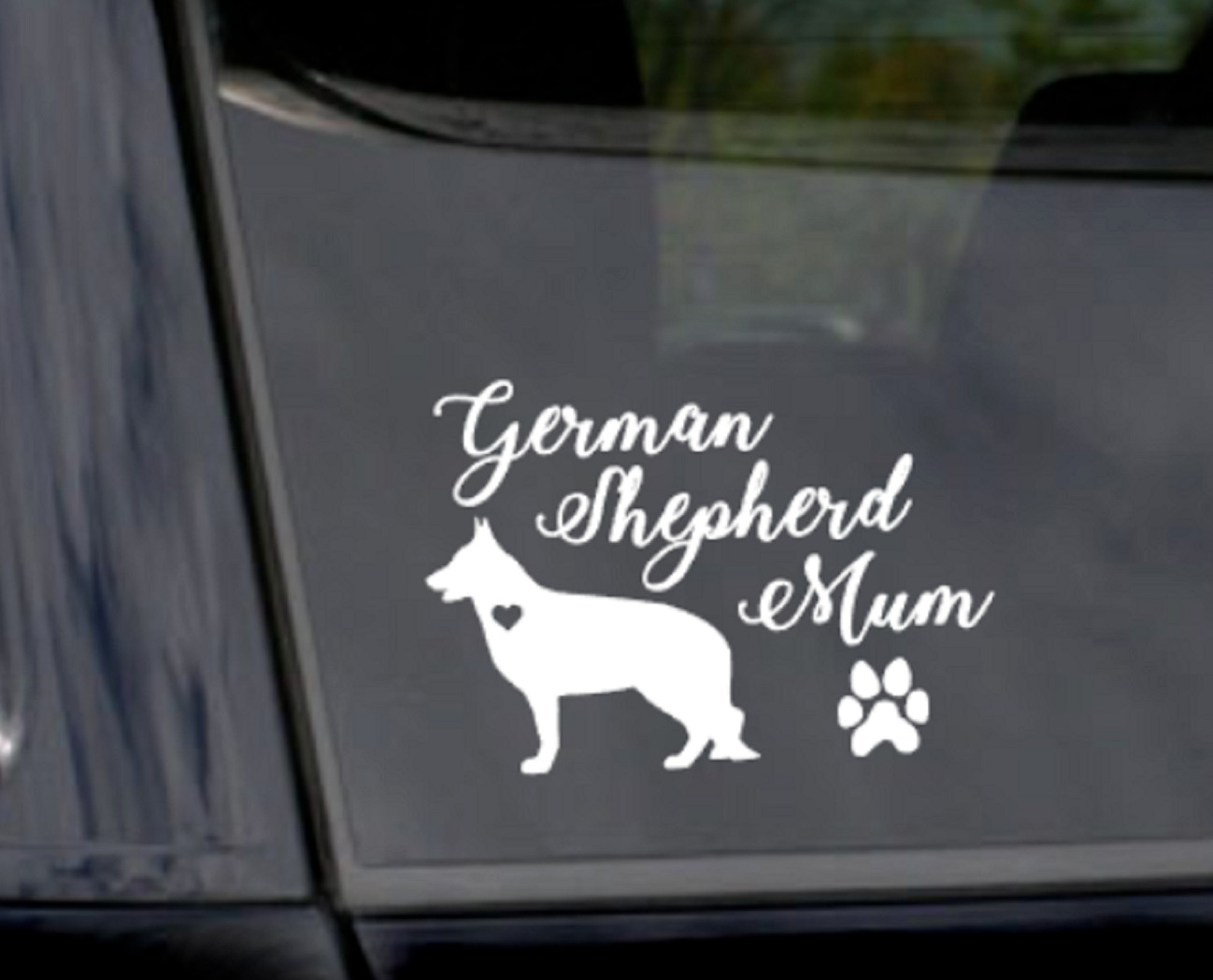 German Shepherd Mum Dog Sticker Car Decal Vinyl dog Mom High quality Window