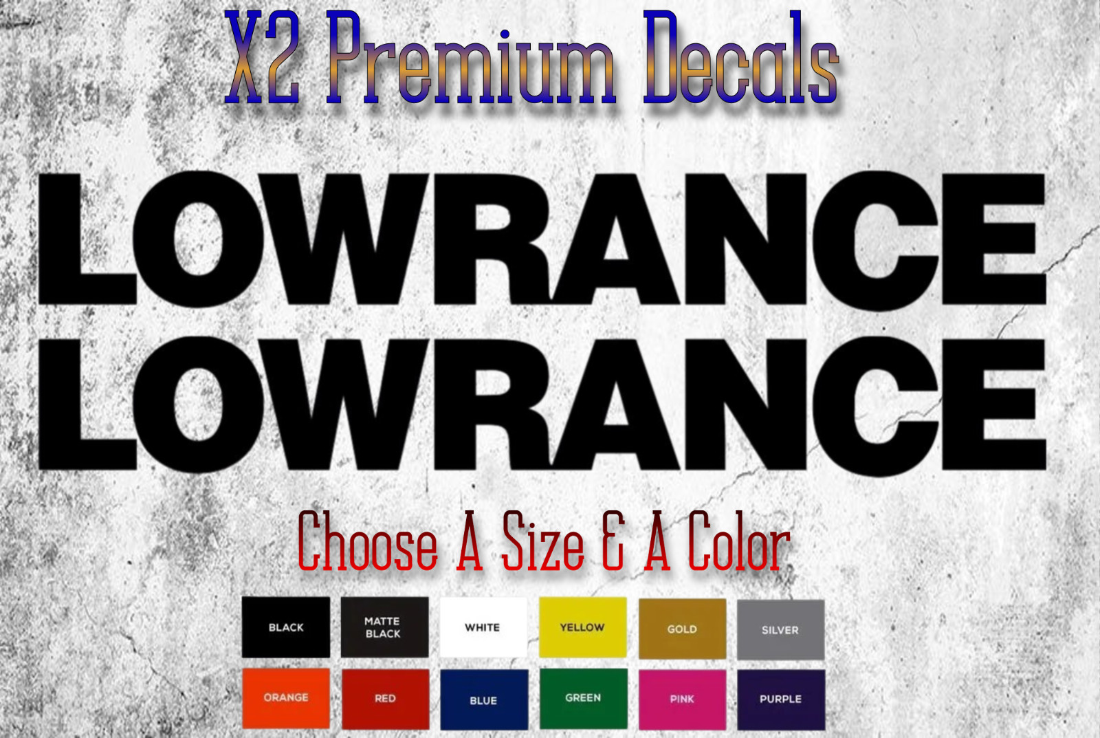 LOWRANCE Logo Decal Sticker 7.5" 11" Elite Mark dsi hdi Depth Finder Fish hds 4