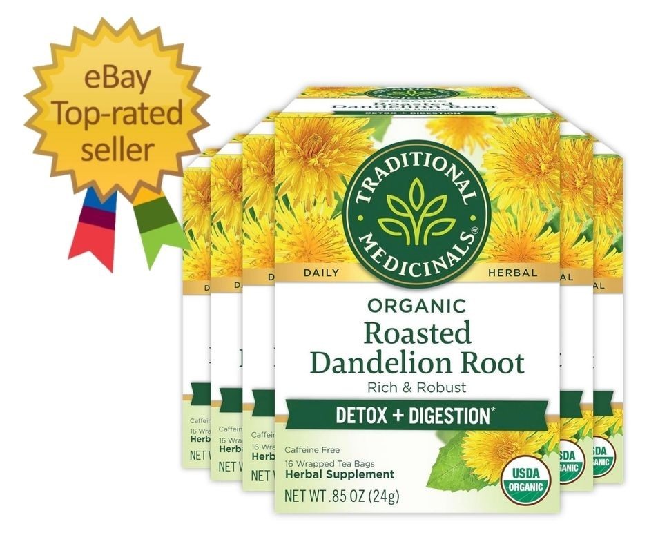 Organic Roasted Dandelion Root Tea – Supports Kidney Health & Digestion, 96 Bags