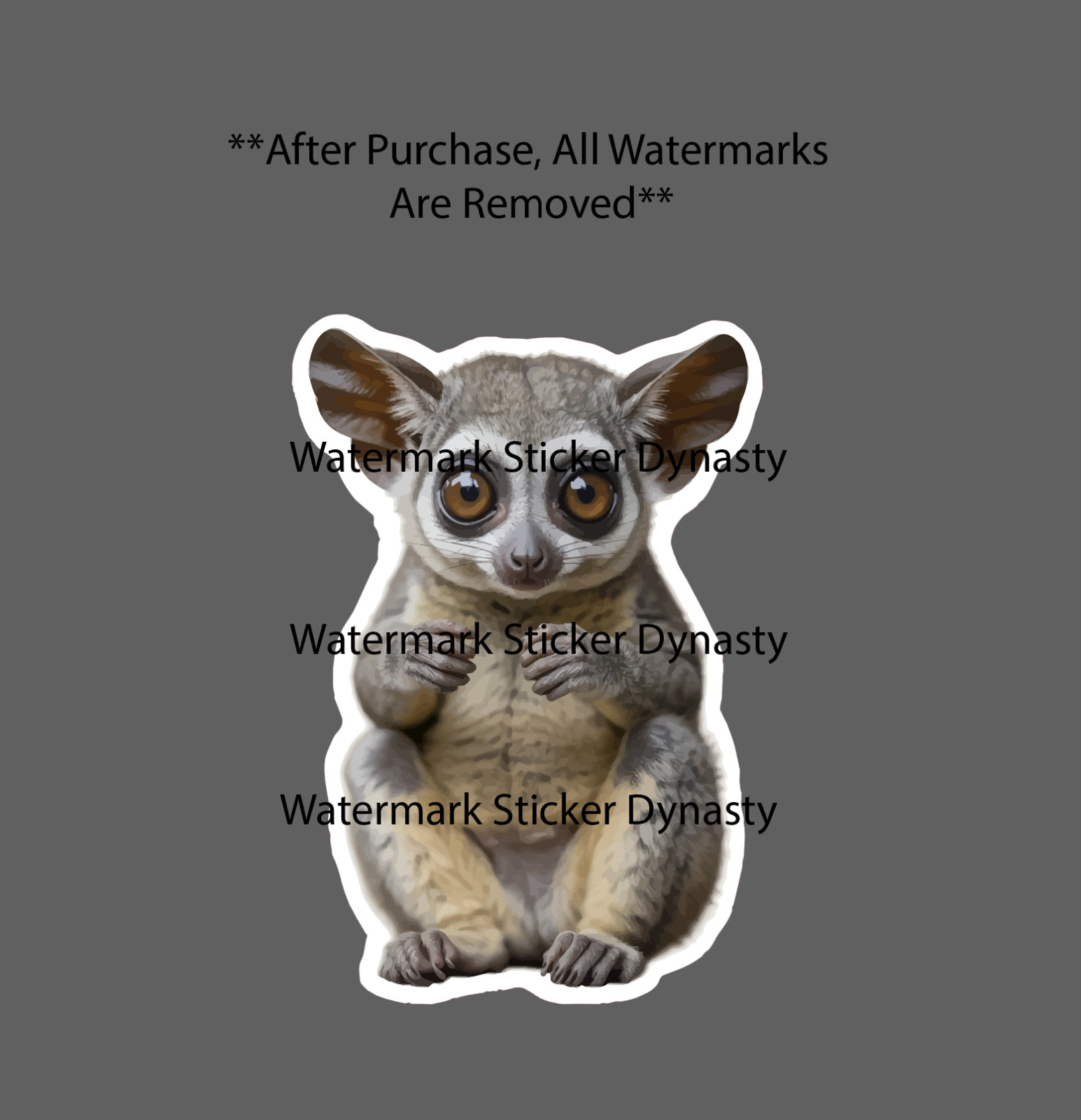 Bushbaby Sticker Waterproof Decal Animal Cute Monkey Outdoor Gift NEW