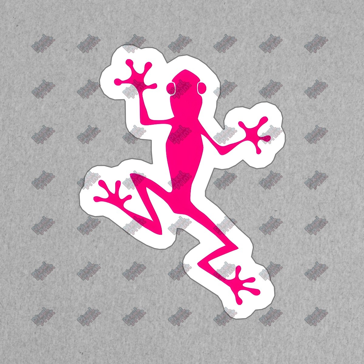 Vibrant Pink Frog Vinyl Sticker Cute Decal for Water Bottles, Laptops #989314