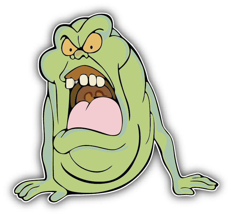 Ghostbusters Slug Monster Cartoon Car Bumper Sticker Decal 5"x 4"