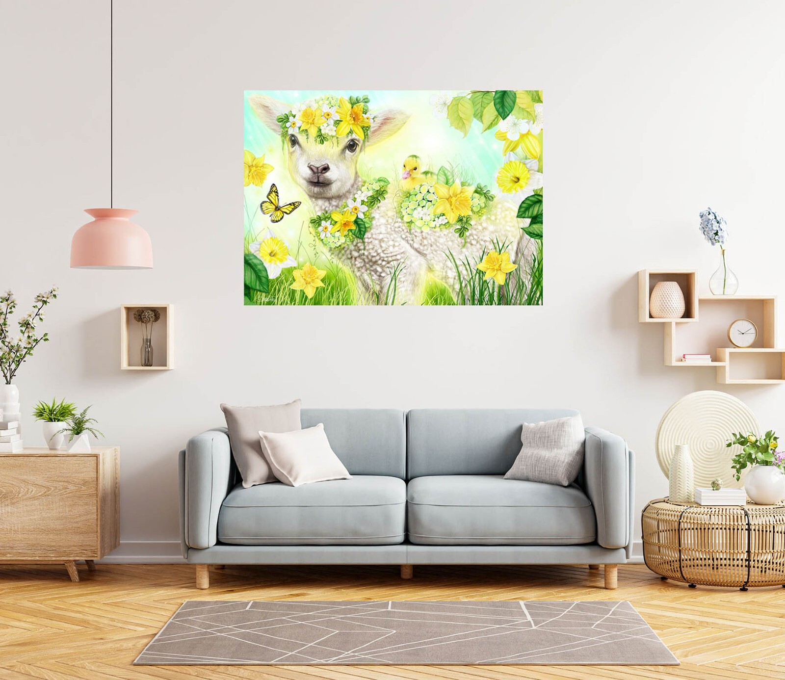 3D Animal White Sheep A2354 Wall Stickers Wall Murals Wallpaper Sheena Pike Vera