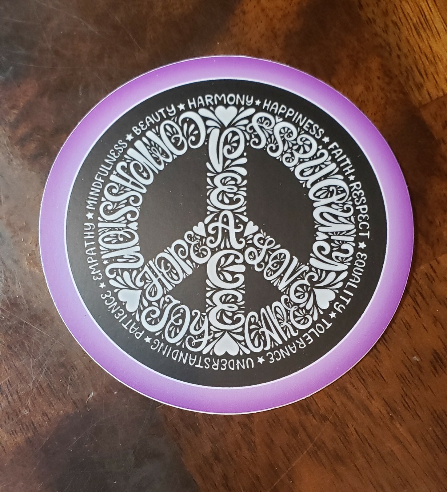 PEACE SIGN Sticker UV Resistant Vinyl 3 inch