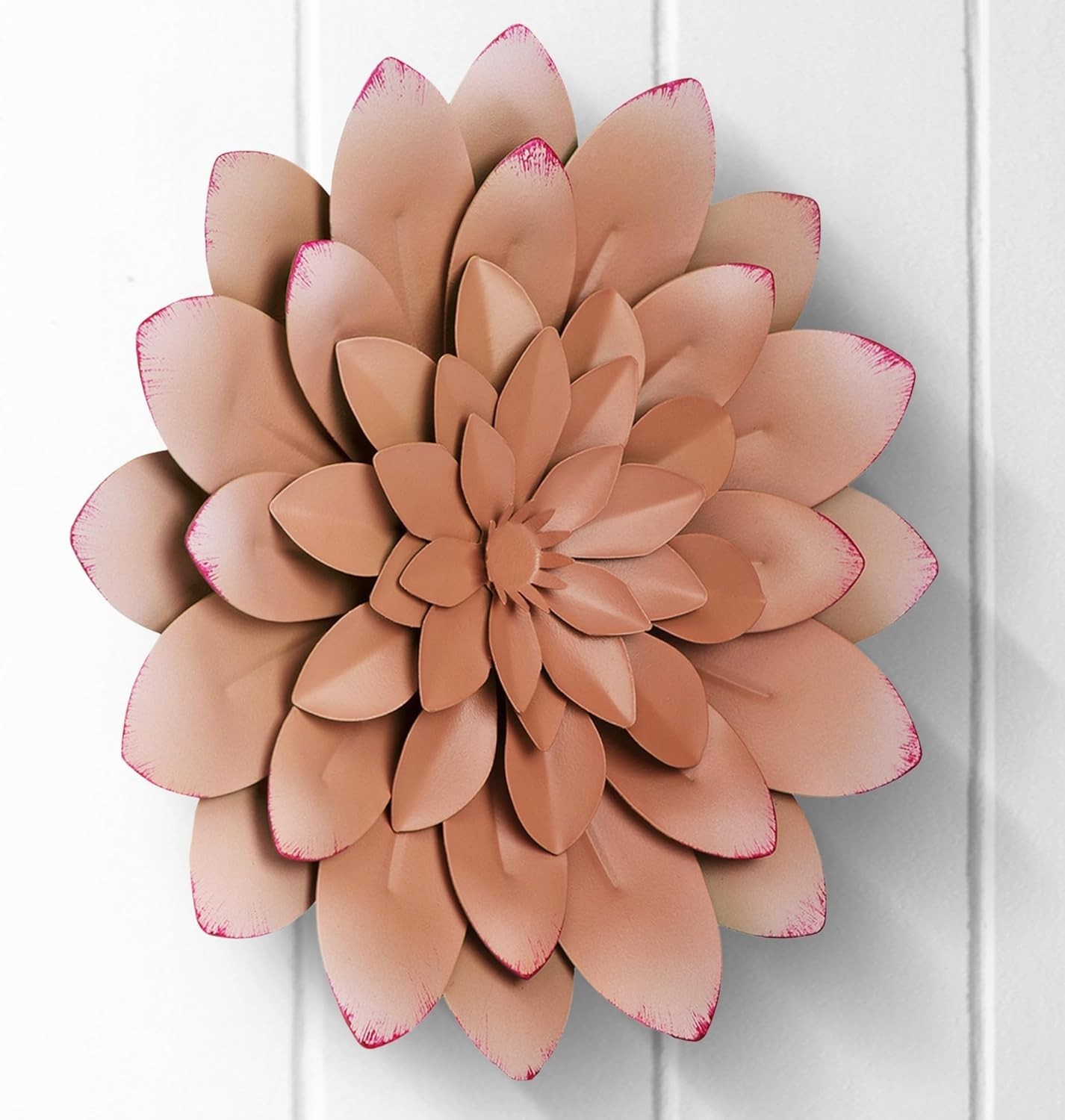Hand-Painted Succulent Metal Flower Wall Decor – 3D Art for Indoor & Outdoor