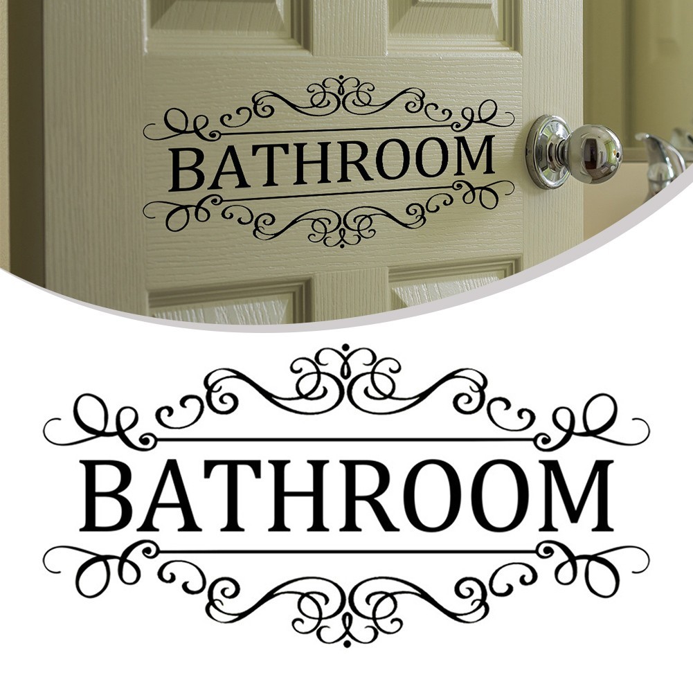 Bathroom Door Sign Lanel Sticker Decorative Sticker For Bathroom Toilet