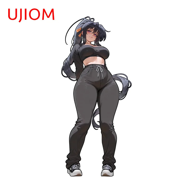 UJIOM Akeno Himejima Looking Down Wall Sticker Humorous Standing Posture