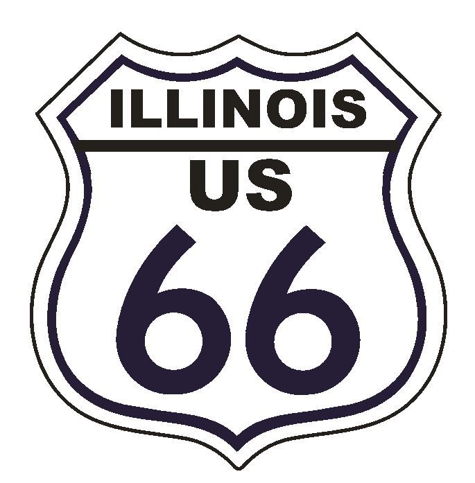Illinois RT 66 Route 66 Sticker MADE IN THE USA D2887