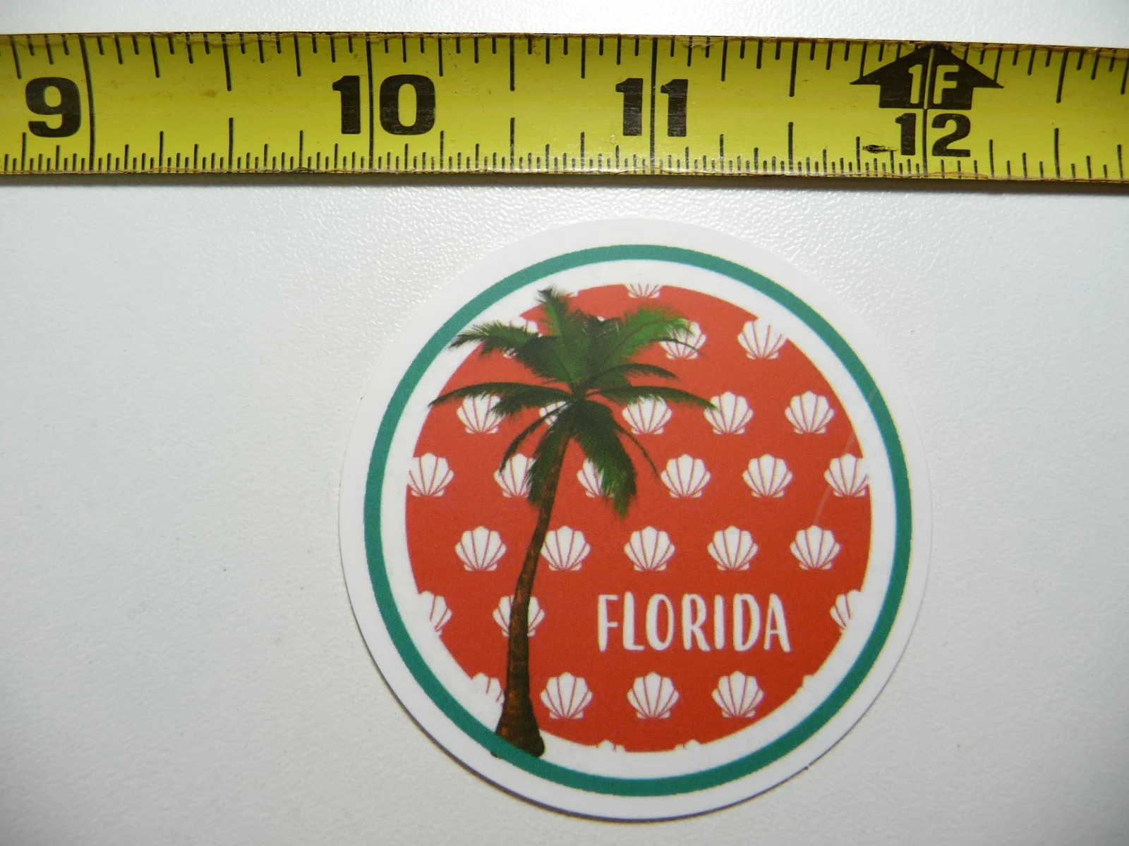 FLORIDA PALM TREE SEASHELLS SMALL STICKER DECAL TOURISM TOURIST STATE VACATION