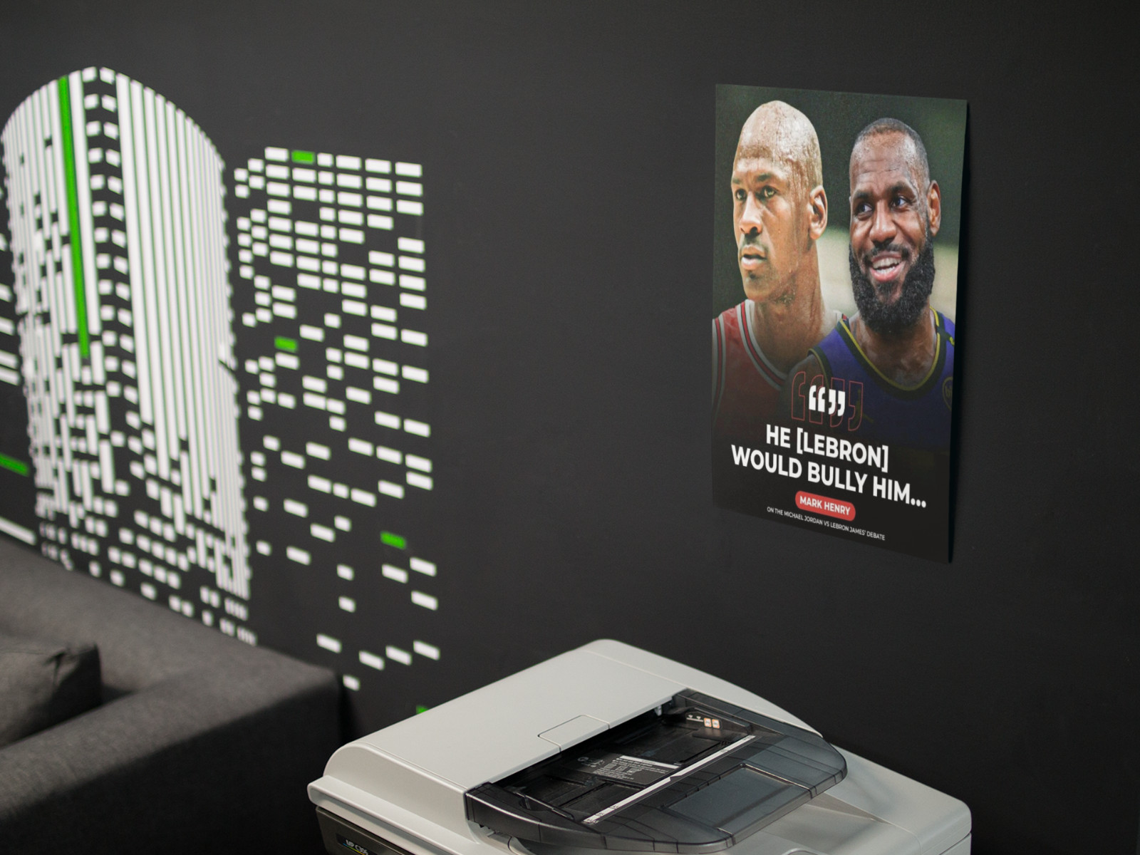 NBA Basketball LEBRON GOAT Wall Vinyl Decal Poster Removable Adhesive