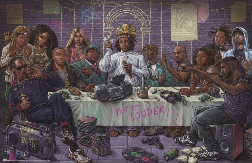 The Last Supper of HIP-HOP Music Wall Vinyl Decal Poster Removable Adhesive