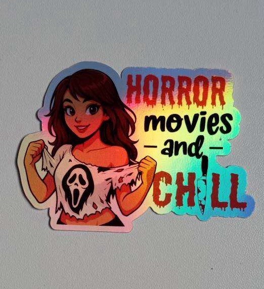 Ghostface Girl-Horror Movies 3inch Waterproof Holographic Vinyl Sticker
