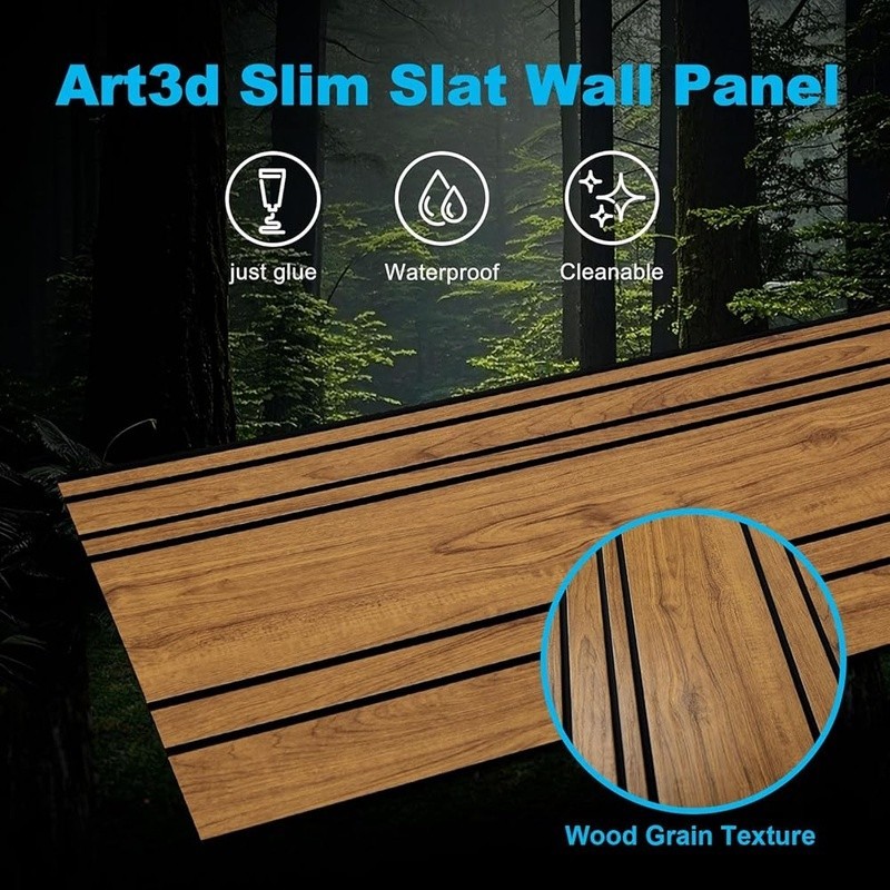 Lightweight Faux Wood Wall Panels Easy Install Eco-Friendly Durable Home Decor