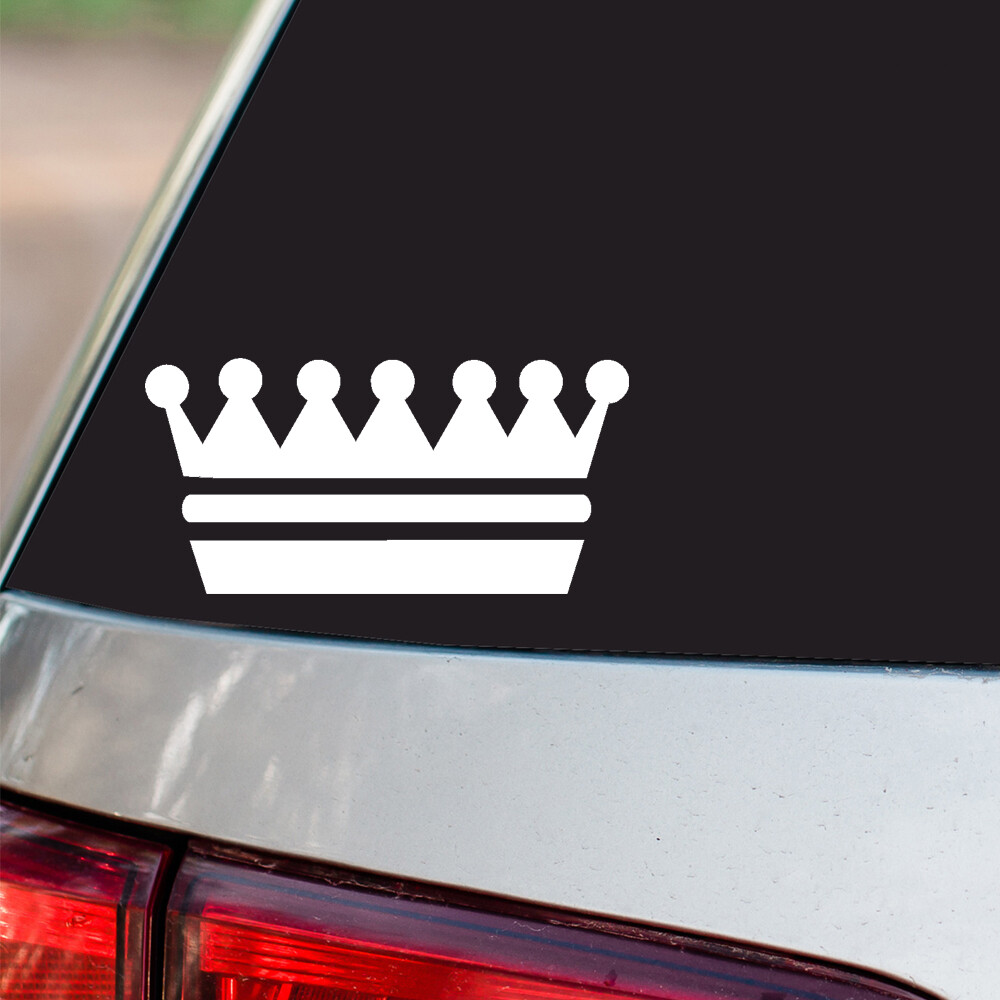 Crown Sticker Royalty Princess Queen S29 all chrome & regular vinyl colors