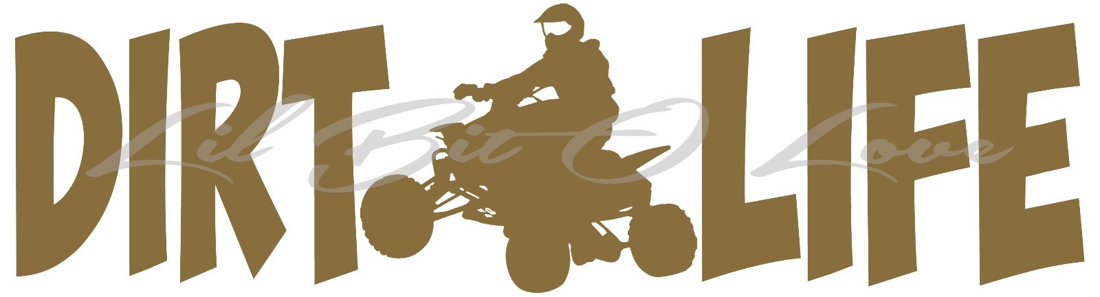 DIRT LIFE QUAD ATV 4 WHEELER RACING VINYL DECAL FREE STYLE VEHICLE CAR STICKER