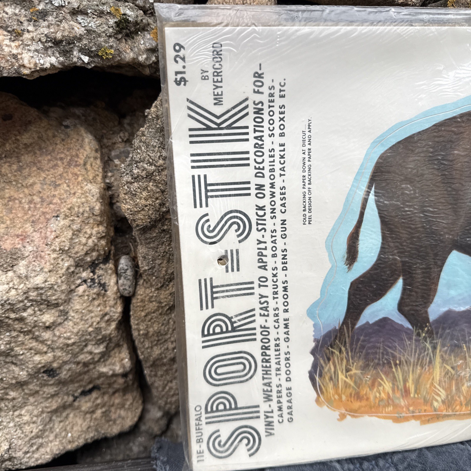 Vintage NOS Sport-Stik Buffalo Vinyl Decal Sticker 13.5” Meyercord 11E NIP