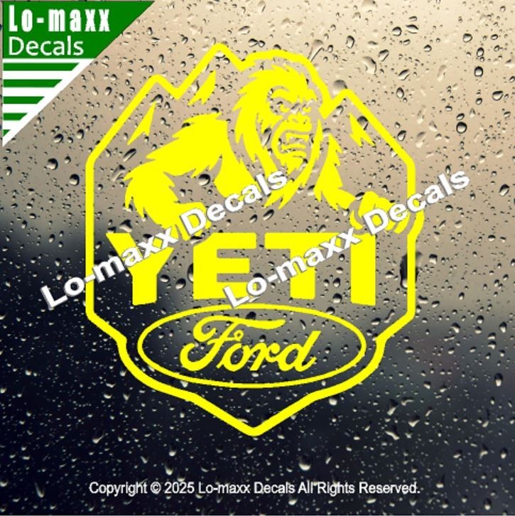 Ford Yeti Die Cut Vinyl Decal Sticker Avery Dennison Car Truck Toolbox