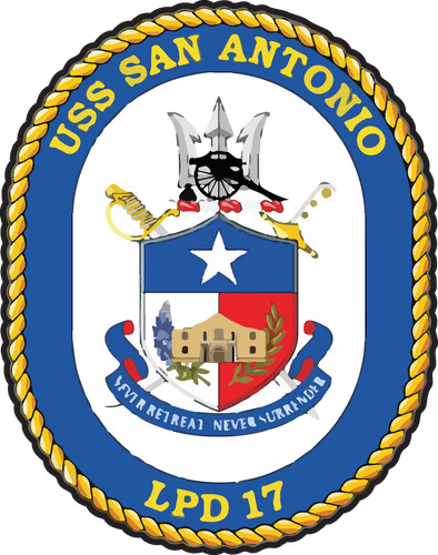 LPD-17 USS San Antonio Badge Sticker Decal
